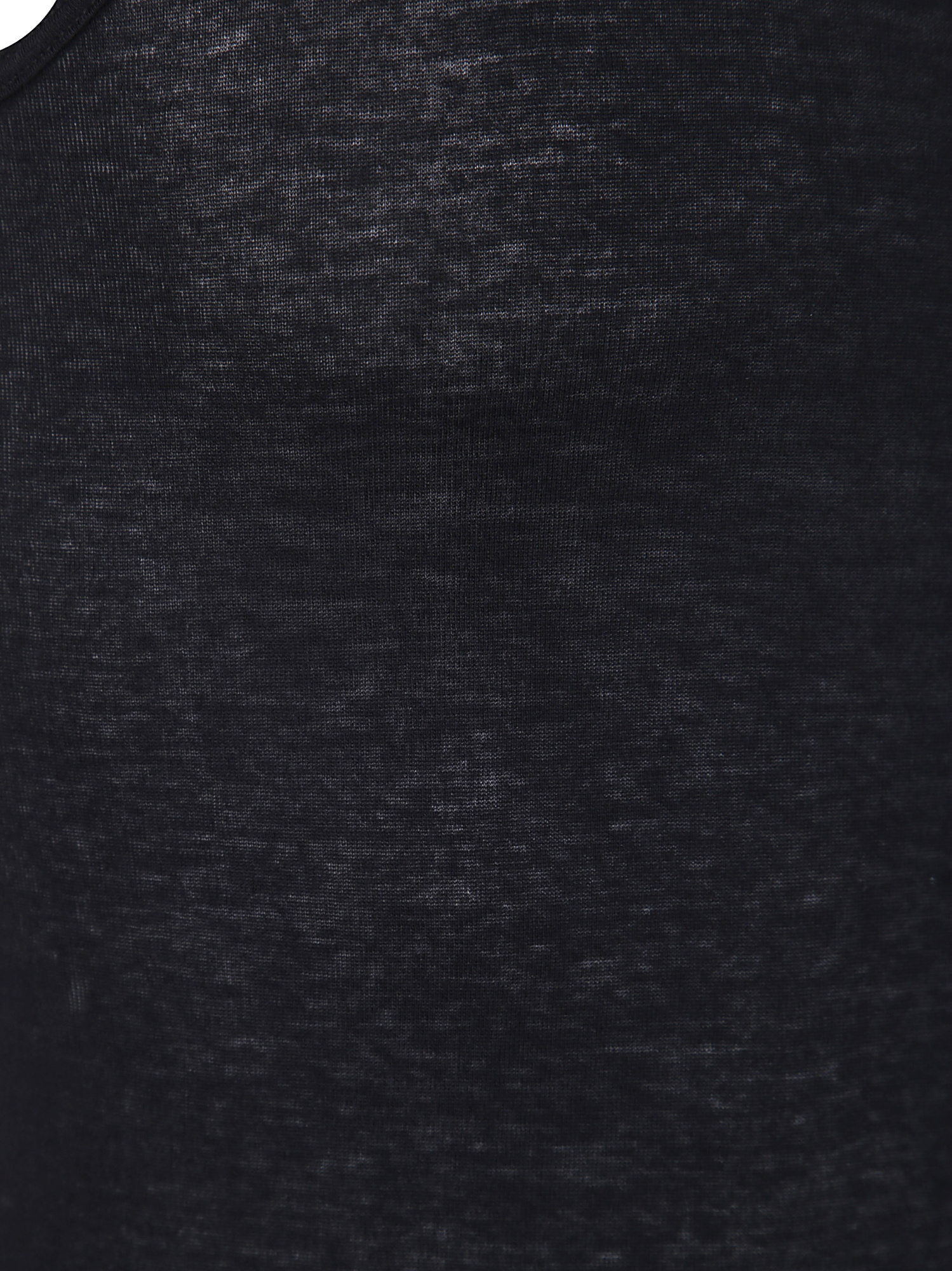 Rick Owens Black Tank Top With Curved Hem In Cotton Man In Black