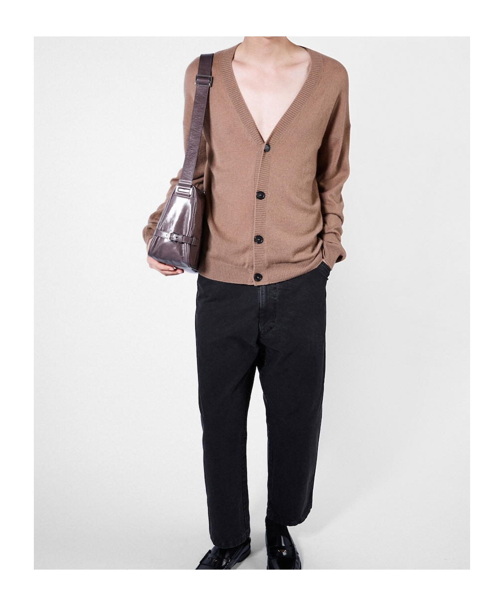 Prada Men's Pantalone Canvas Old In Black