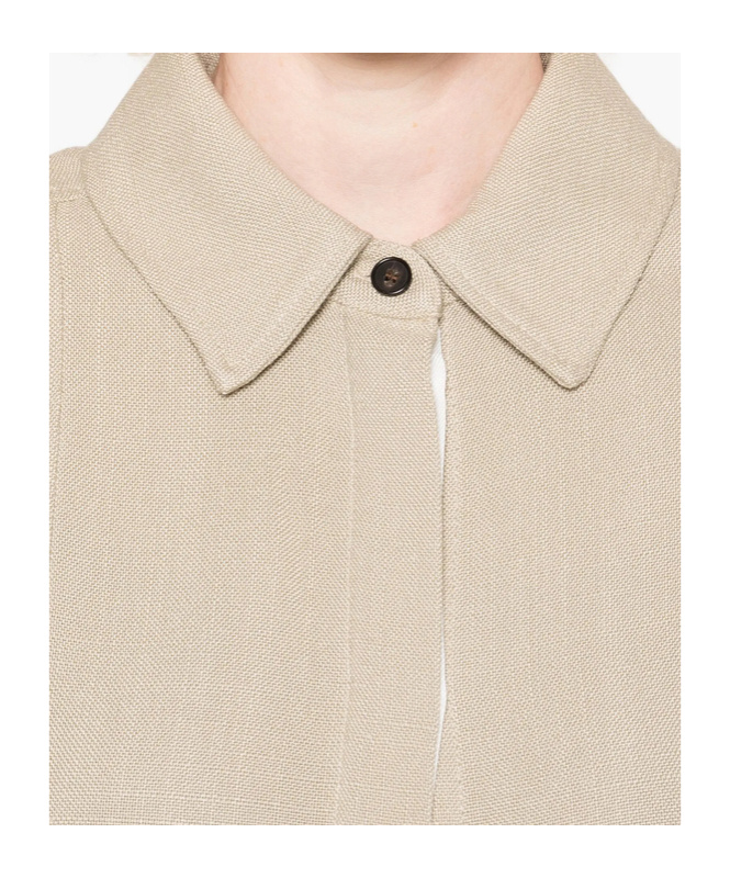 Iro Panelled Collared Shirt In Gold