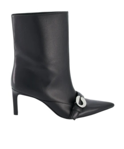 Coperni 70mm Buckle-fastening Pointed-toe Boots In Black