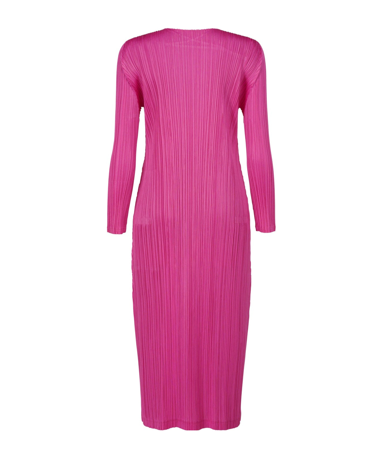 Issey Miyake Pleated Dress In Pink