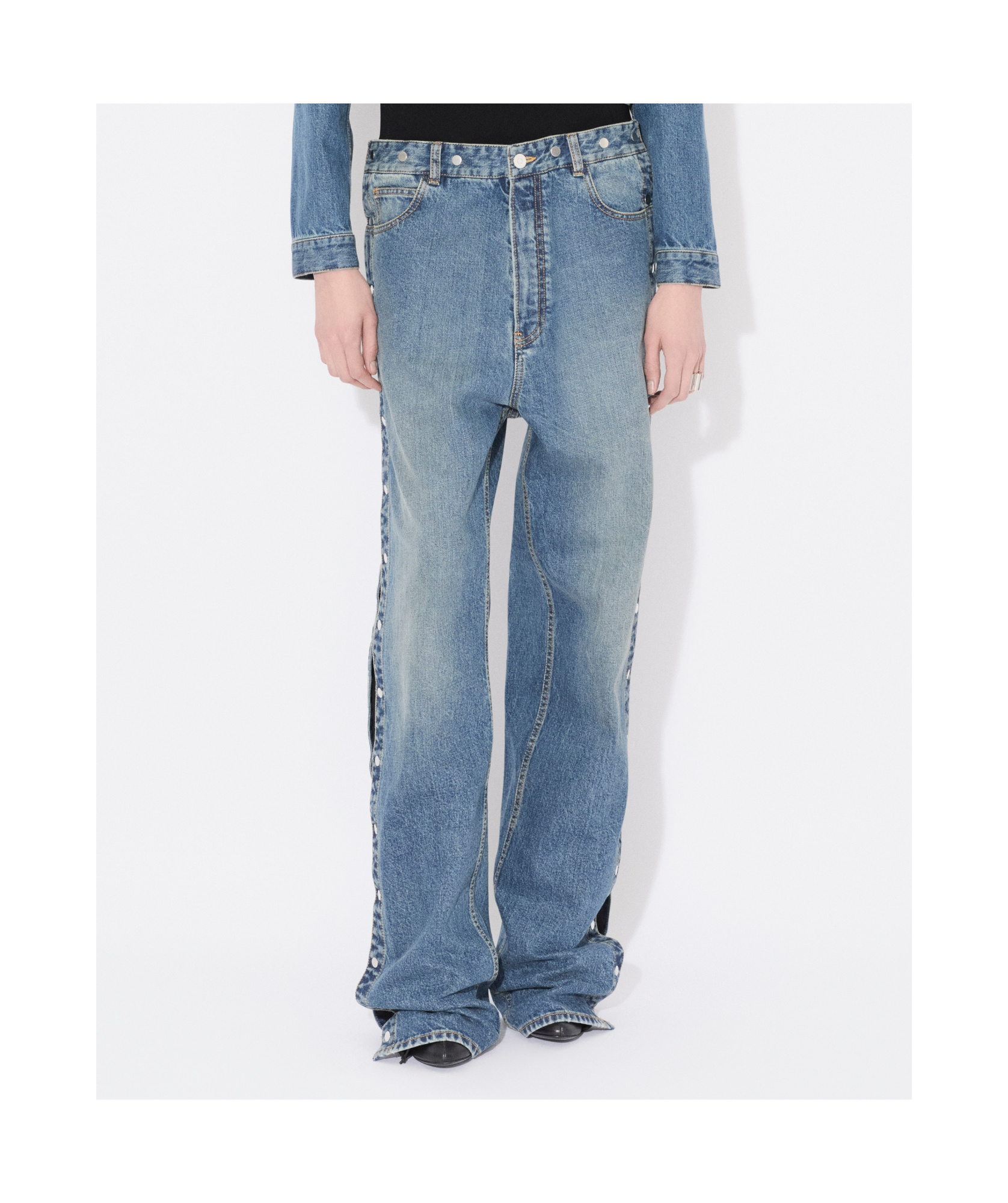 Alaïa Knitted Jeans In Blue