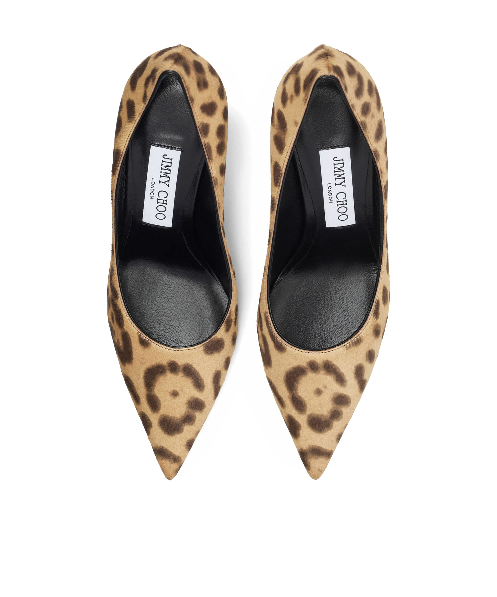 Jimmy Choo Ponyskin Decollete With Leopard Print In Nude