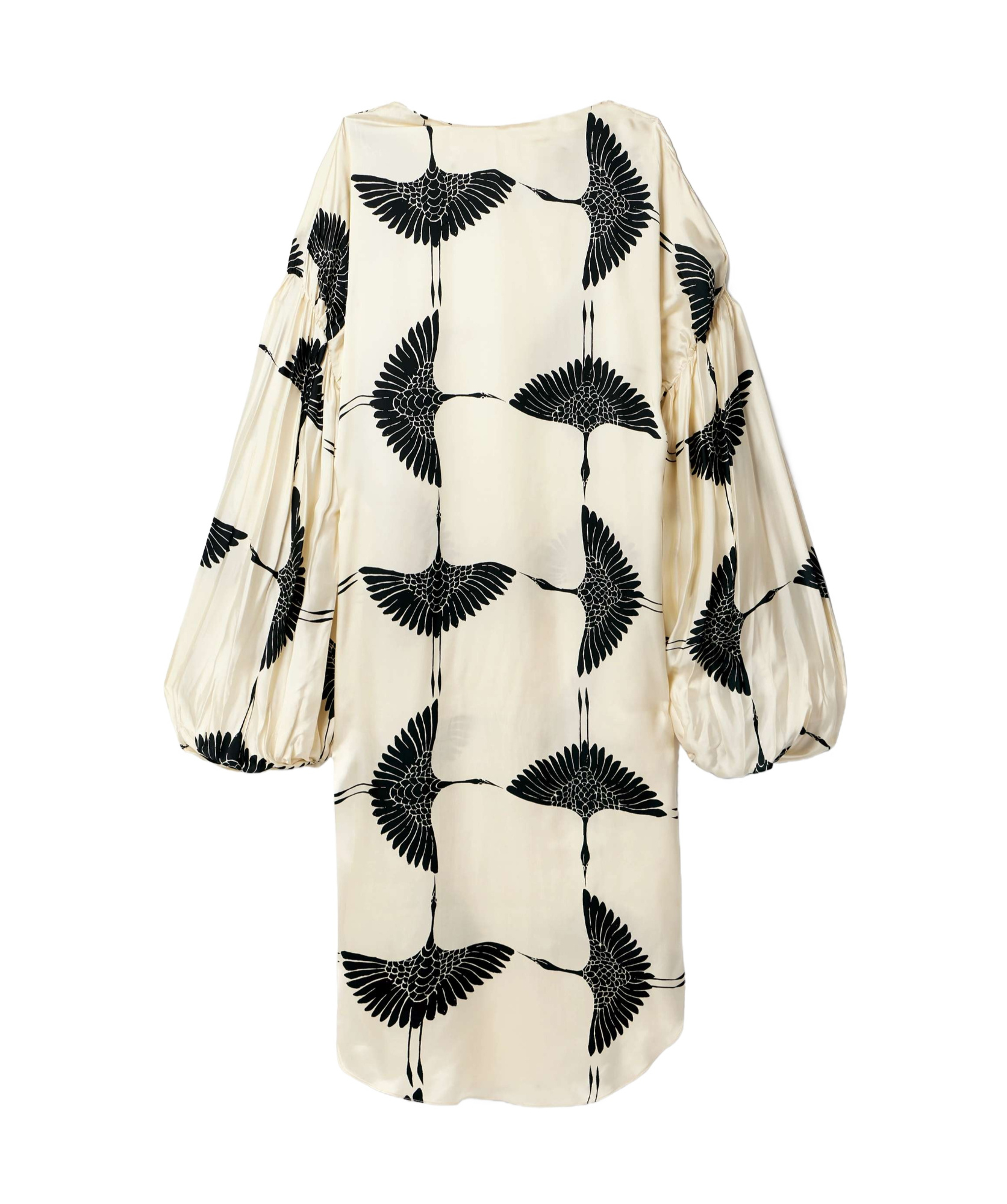 Khaite The Zelma Crane-print Midi Dress In Multi