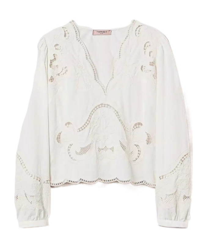 Shop Twinset Embroidered Blouse