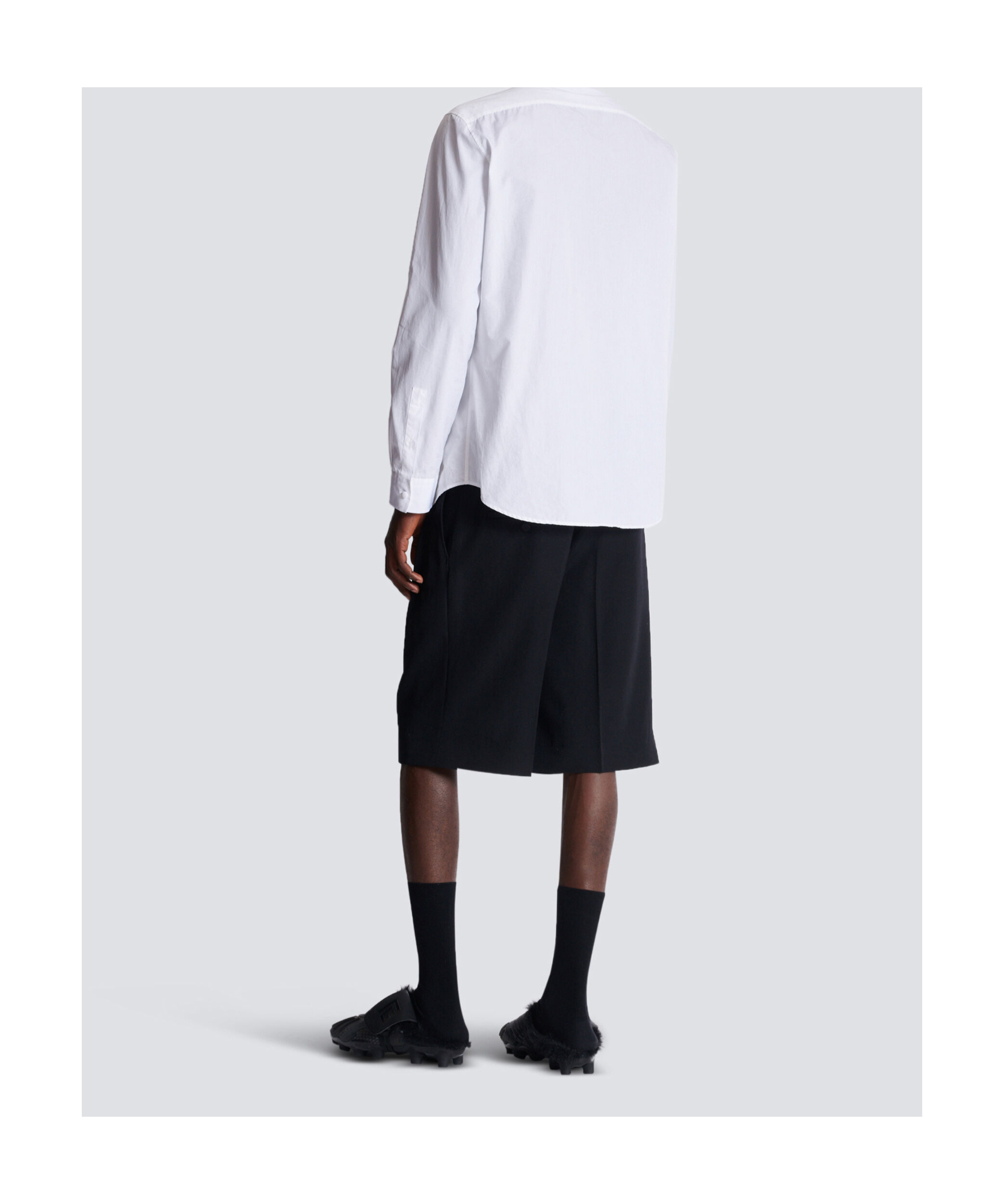 Balmain Cotton Poplin Crest Shirt