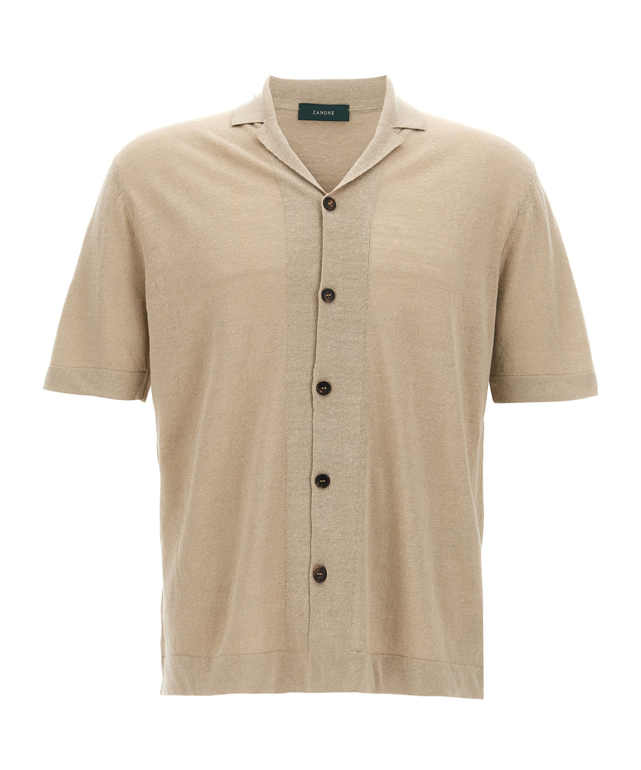 Zanone Linen Shirt In Neutral