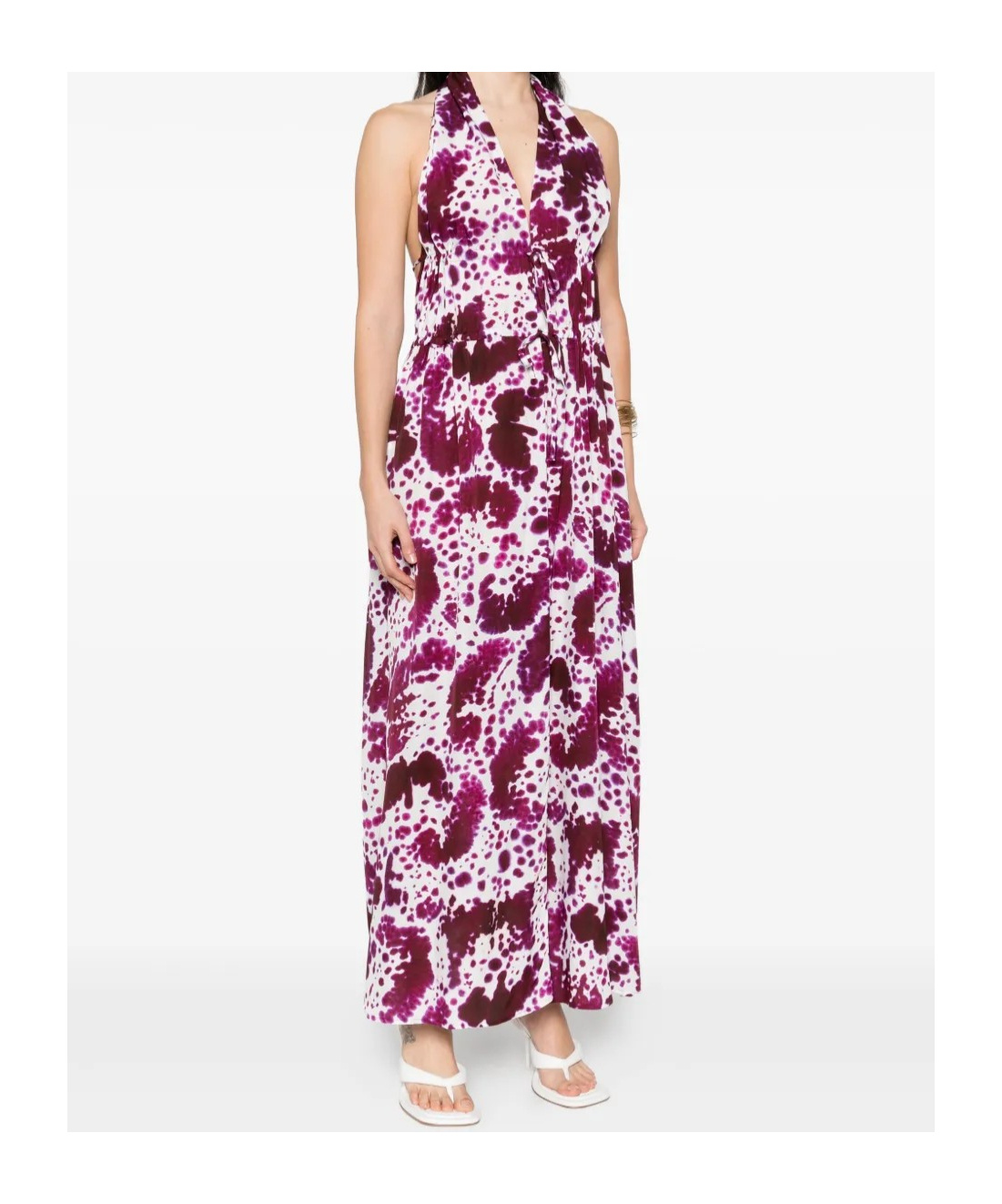 Dries Van Noten Halter Neck Dress In Brown