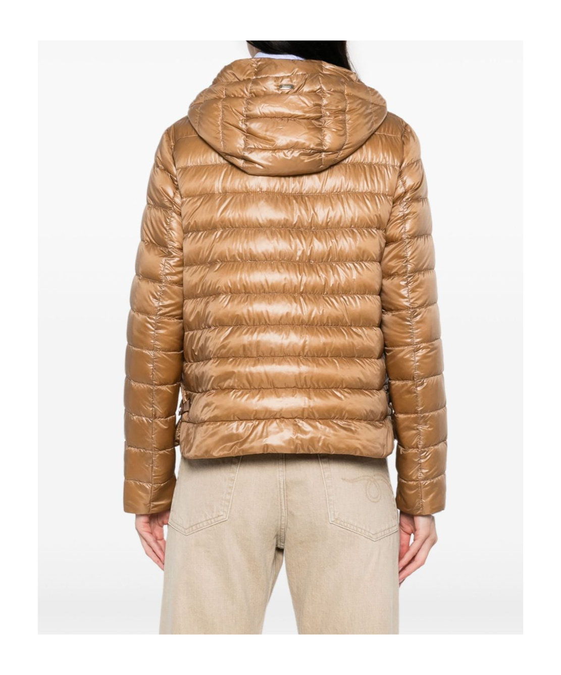 Herno Quilted Hooded Drawstring Puffer Jacket In Multi