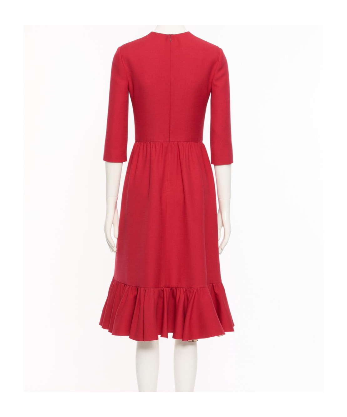 Valentino Crepe Couture Midi Dress In Red