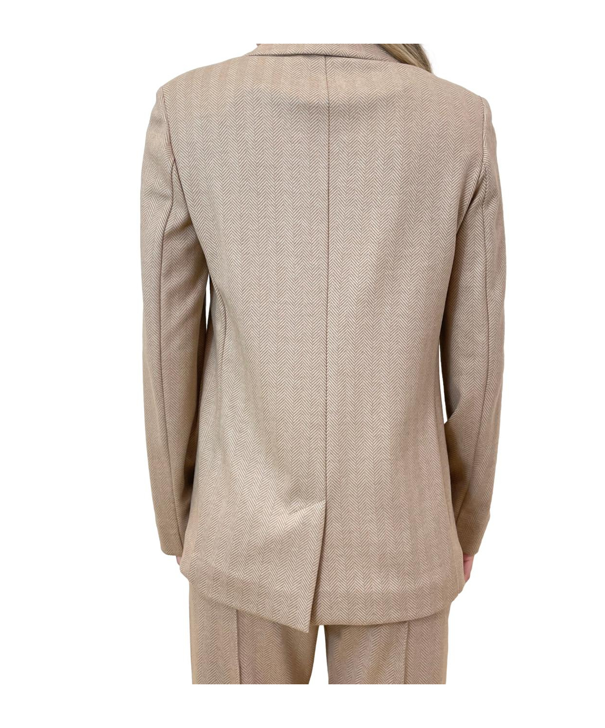 Max Mara Long-sleeved Suit Jacket In Brown