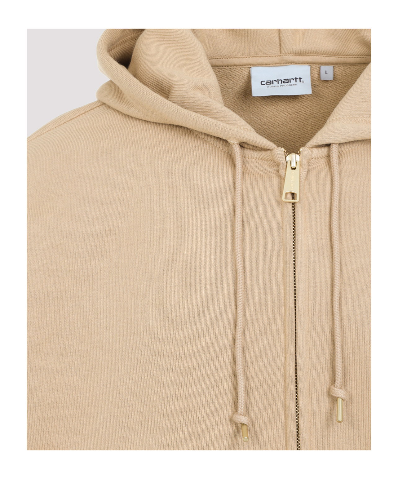 Carhartt Zippered Hoodie In Nude