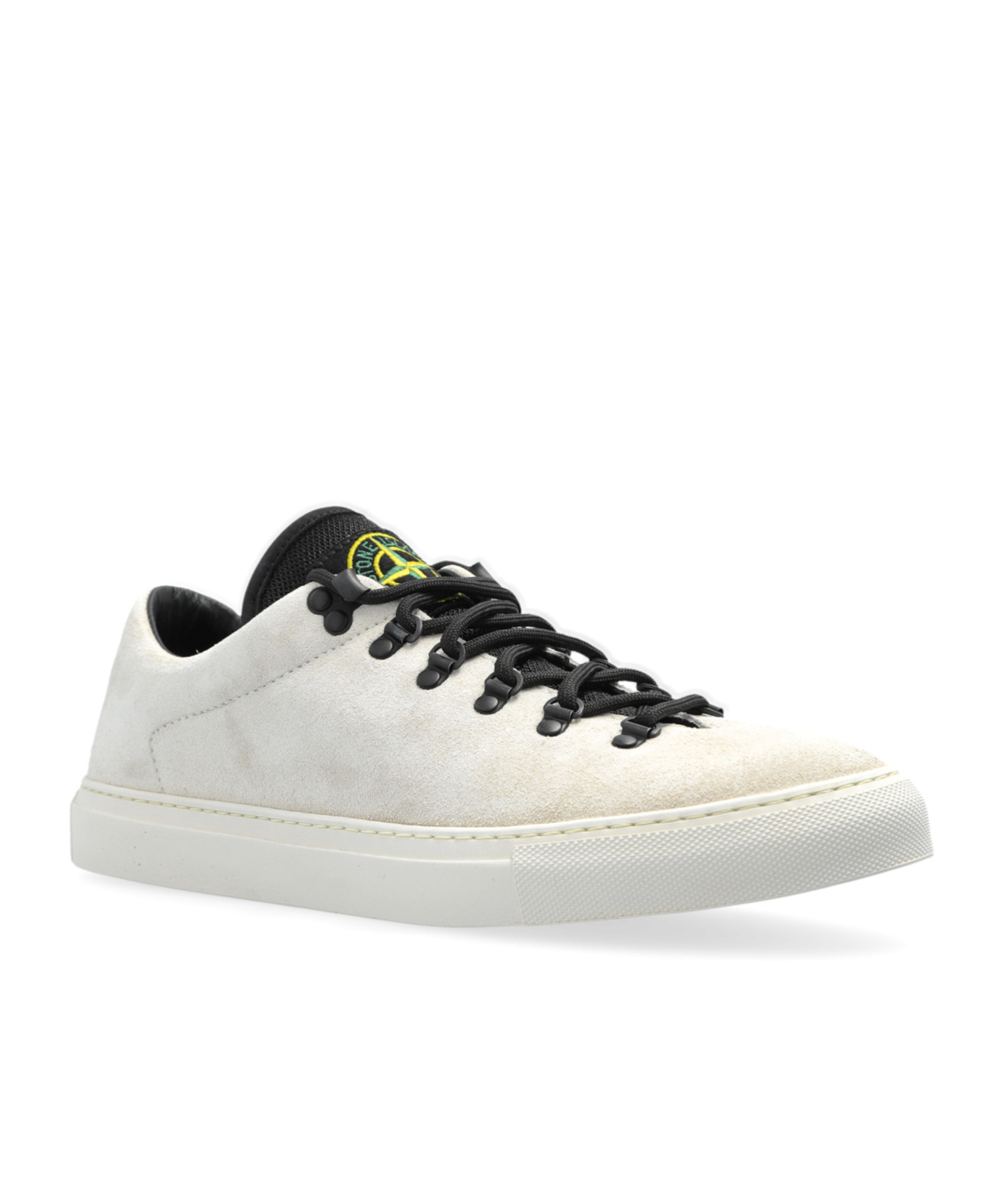 Stone Island Compass-patch Sneakers In Nude