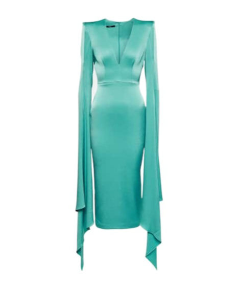 Alex Perry Crêpe Midi Dress In Blue