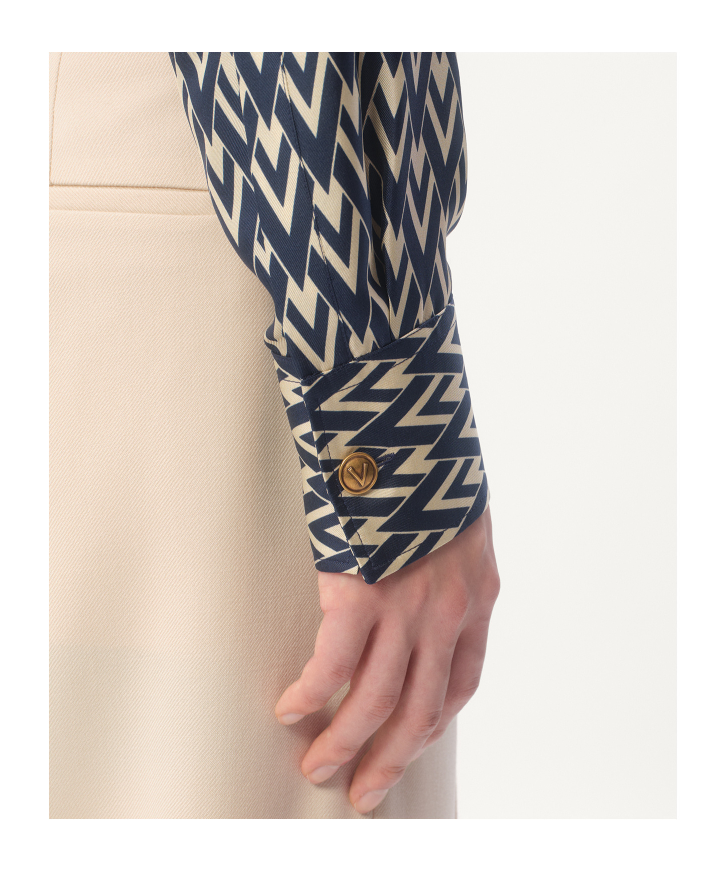 Valentino Silk Shirt In White