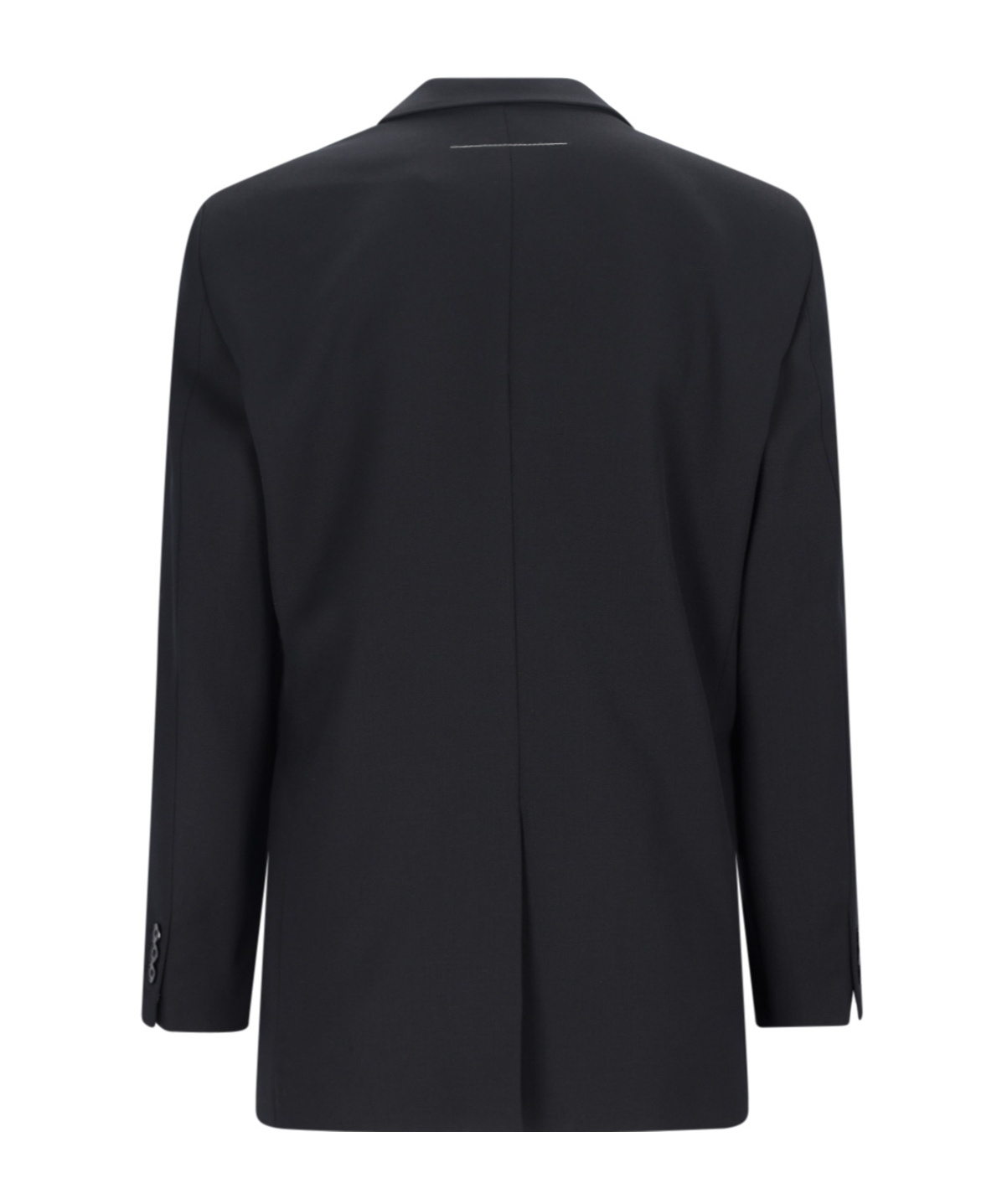 Mm6 Maison Margiela Mm6 By Maison Margiela Tailored Black Wool Blazer With Notched Lapel In Black