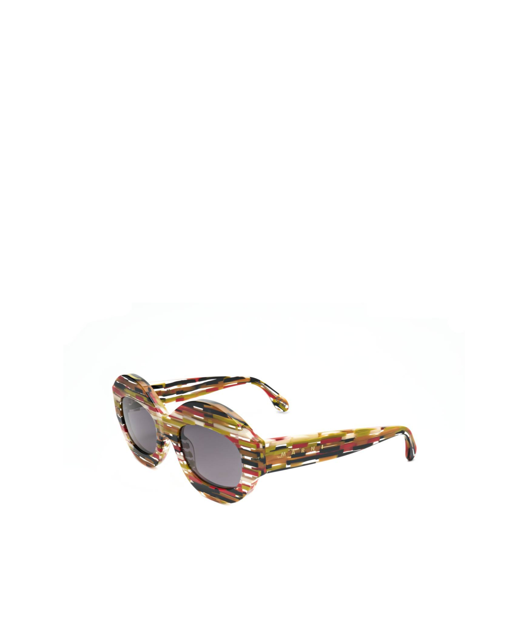 Marni Geometric Frame Sunglasses In Brown