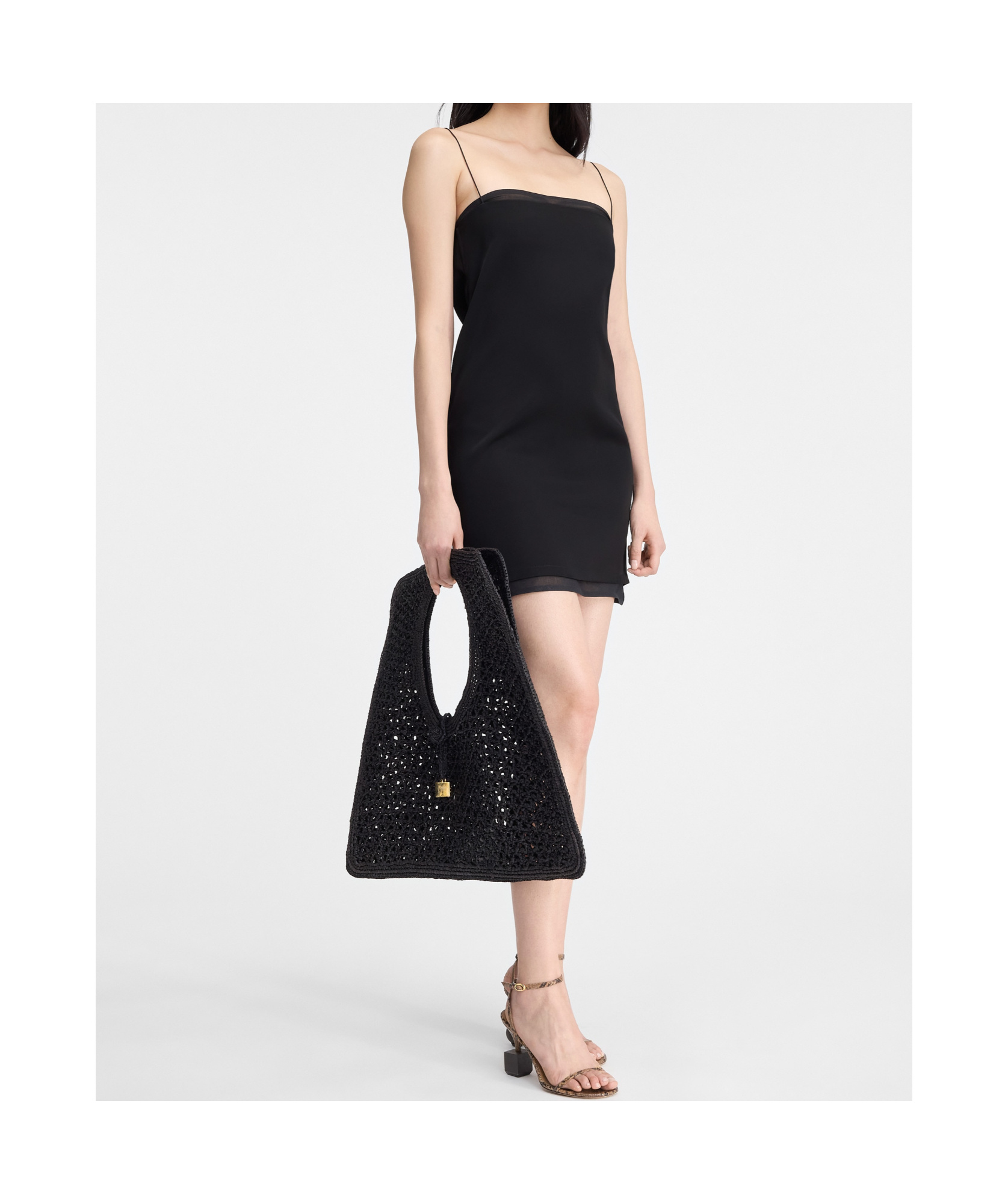 Jacquemus La Robe Mia Short Sleep Dress In Black
