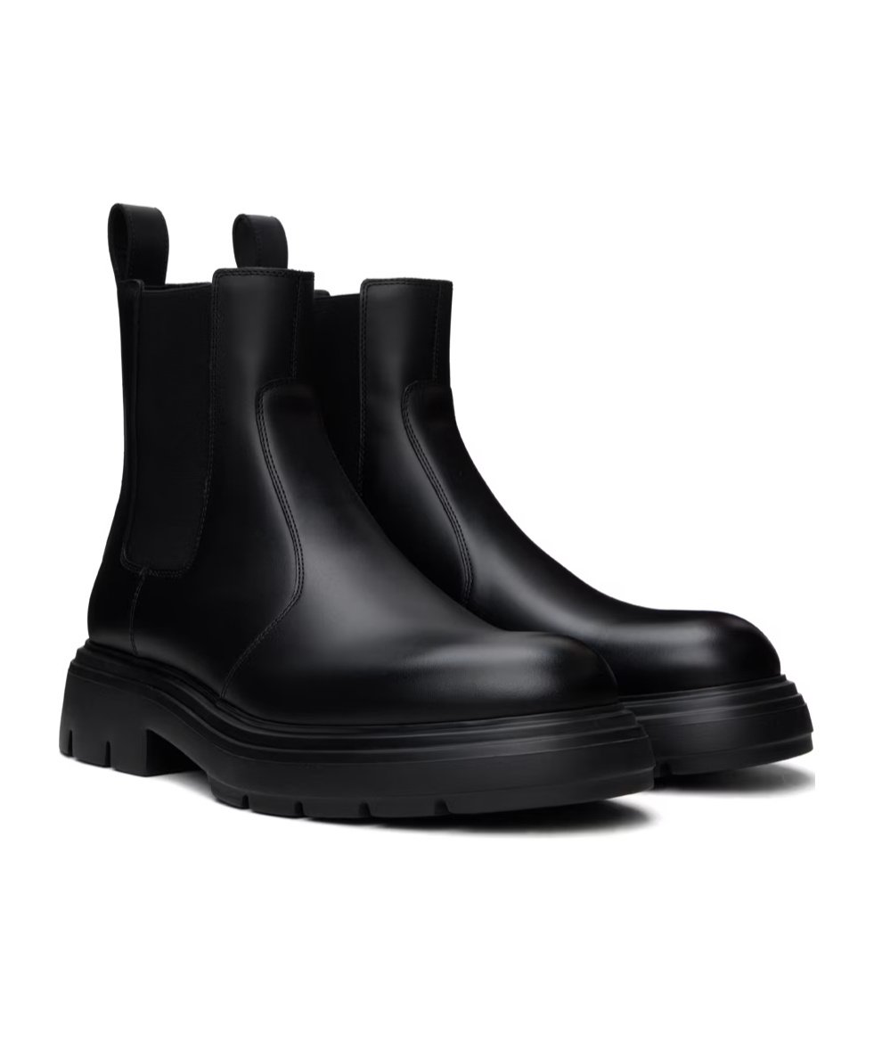 FERRAGAMO LOGO PULL-RING CHELSEA BOOTS