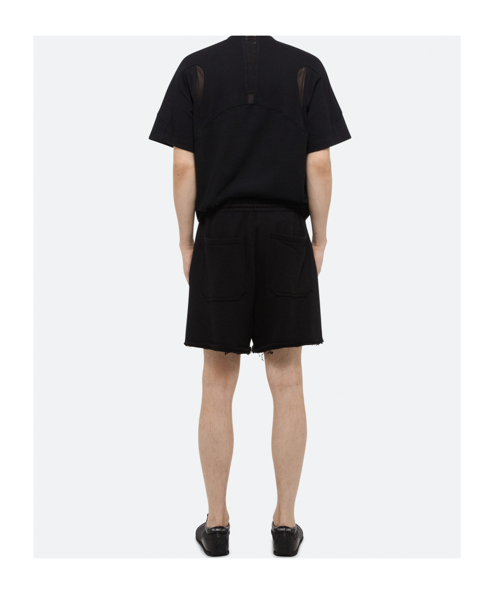 Helmut Lang Cotton Shorts With Back Pockets And Elastic Waistband