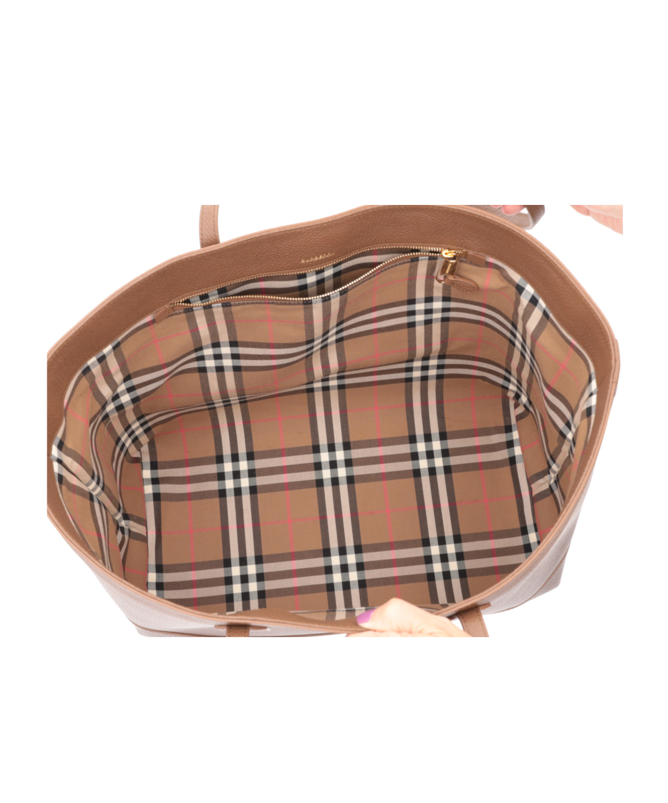 Burberry Double-handle Tote Bag In Earthy Brown