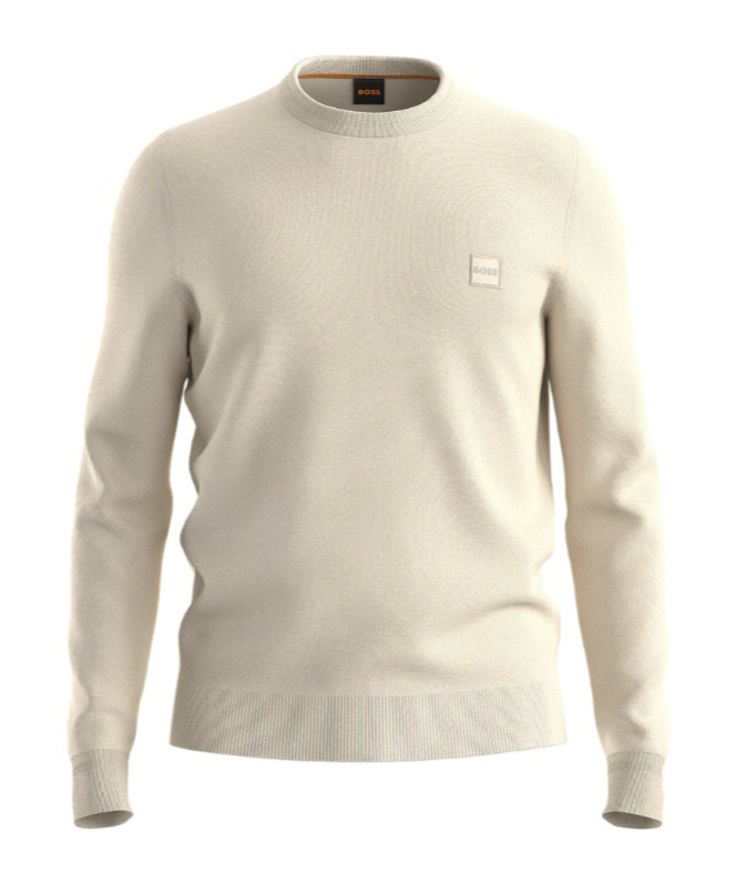 Hugo Boss Crew Neck Sweater In Gold