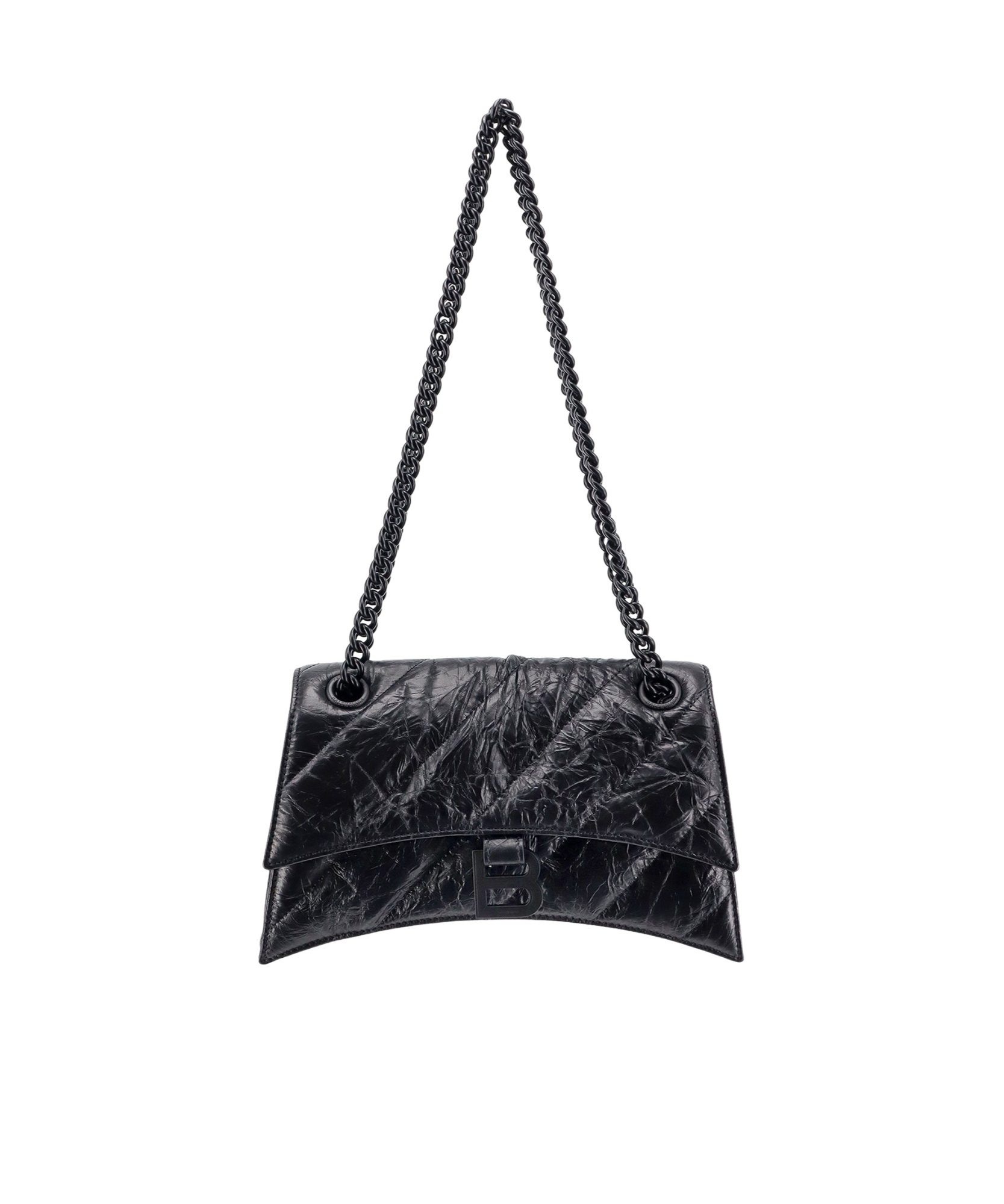 Balenciaga Hourglass Crossbody Bag In Black