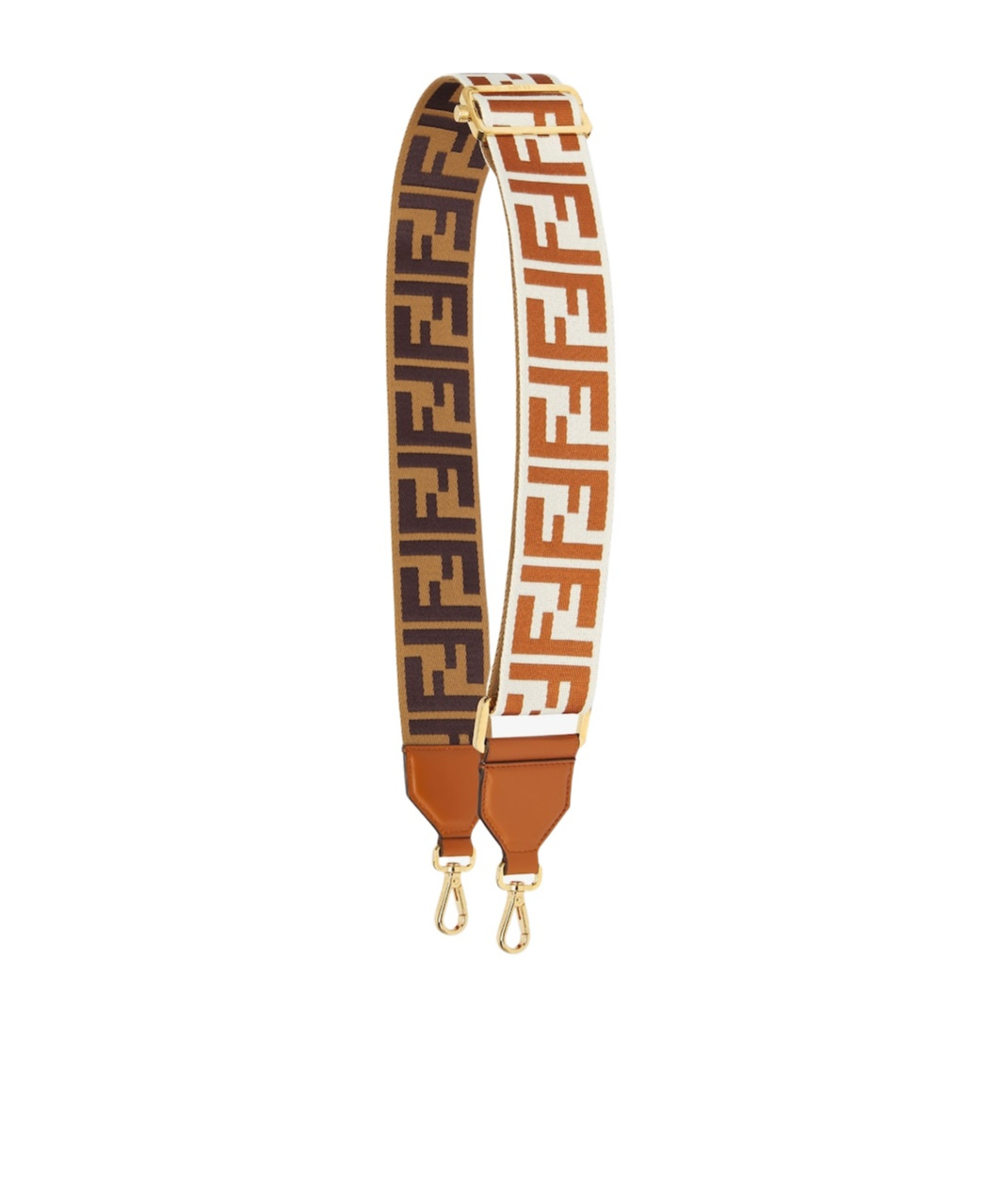 Fendi Logo Pattern Double-sided Belt In Brown