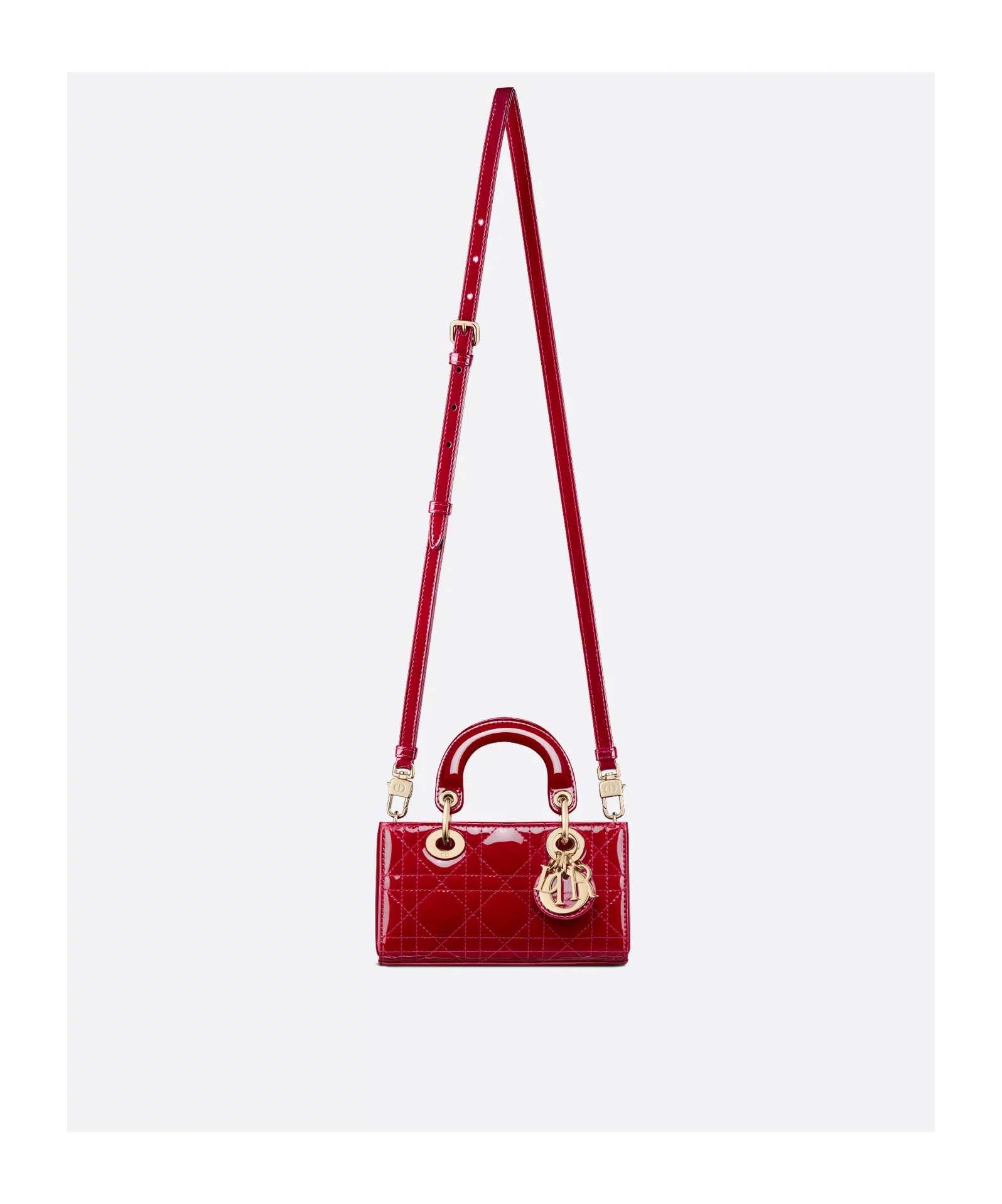 Dior Lady D-joy Micro Bag In Red