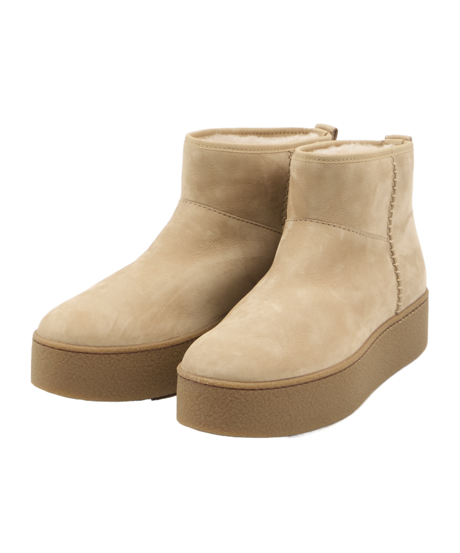 Hogan Round Toe Ankle Boots In Brown