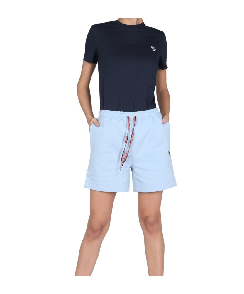 Ps By Paul Smith Ps Paul Smith Zebra Patch Crewneck T In Blue
