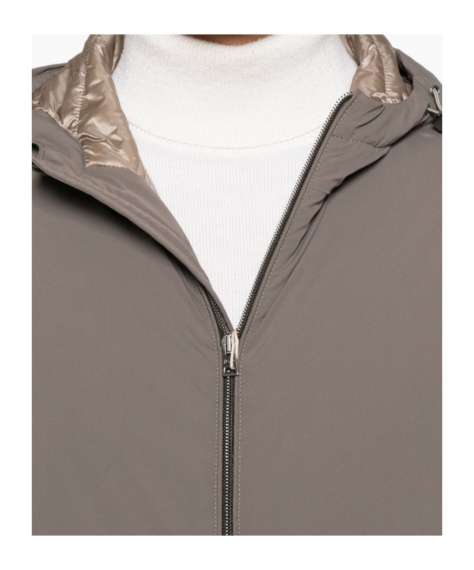 Herno Jackets Cropped Elasticated Hem In Gray