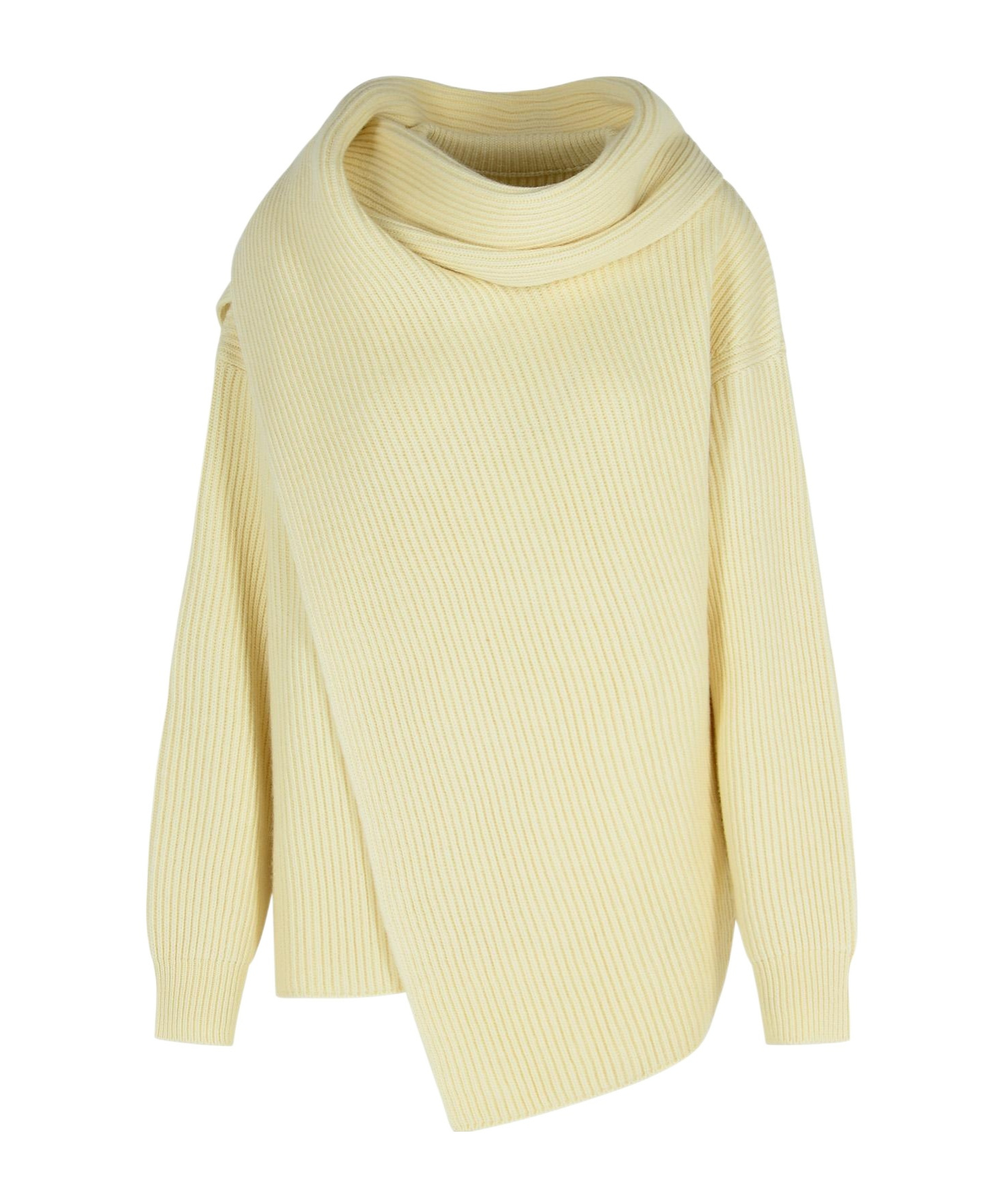 Jil Sander Long Sleeve Sweater In Yellow