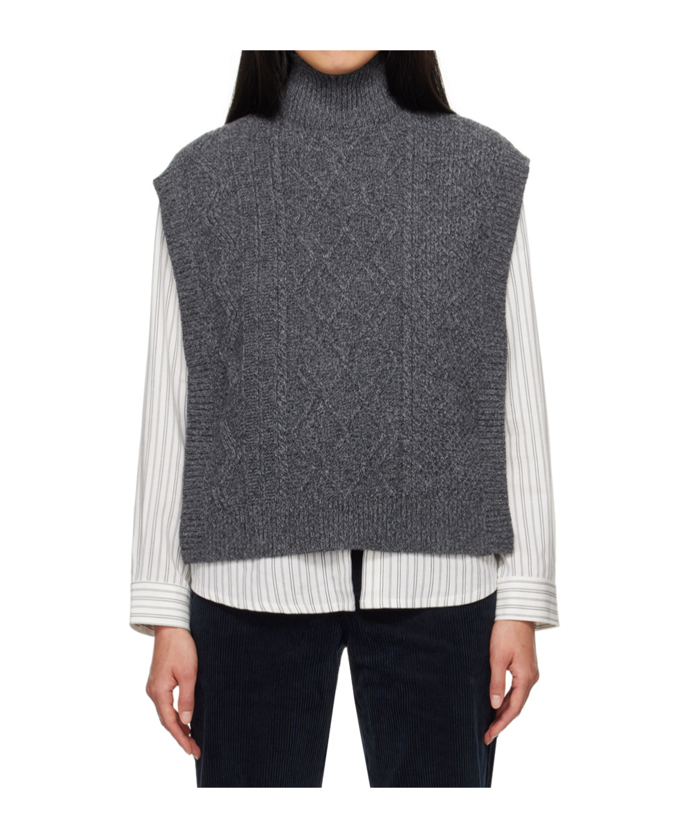 Apc Gray Cameron Vest In Black