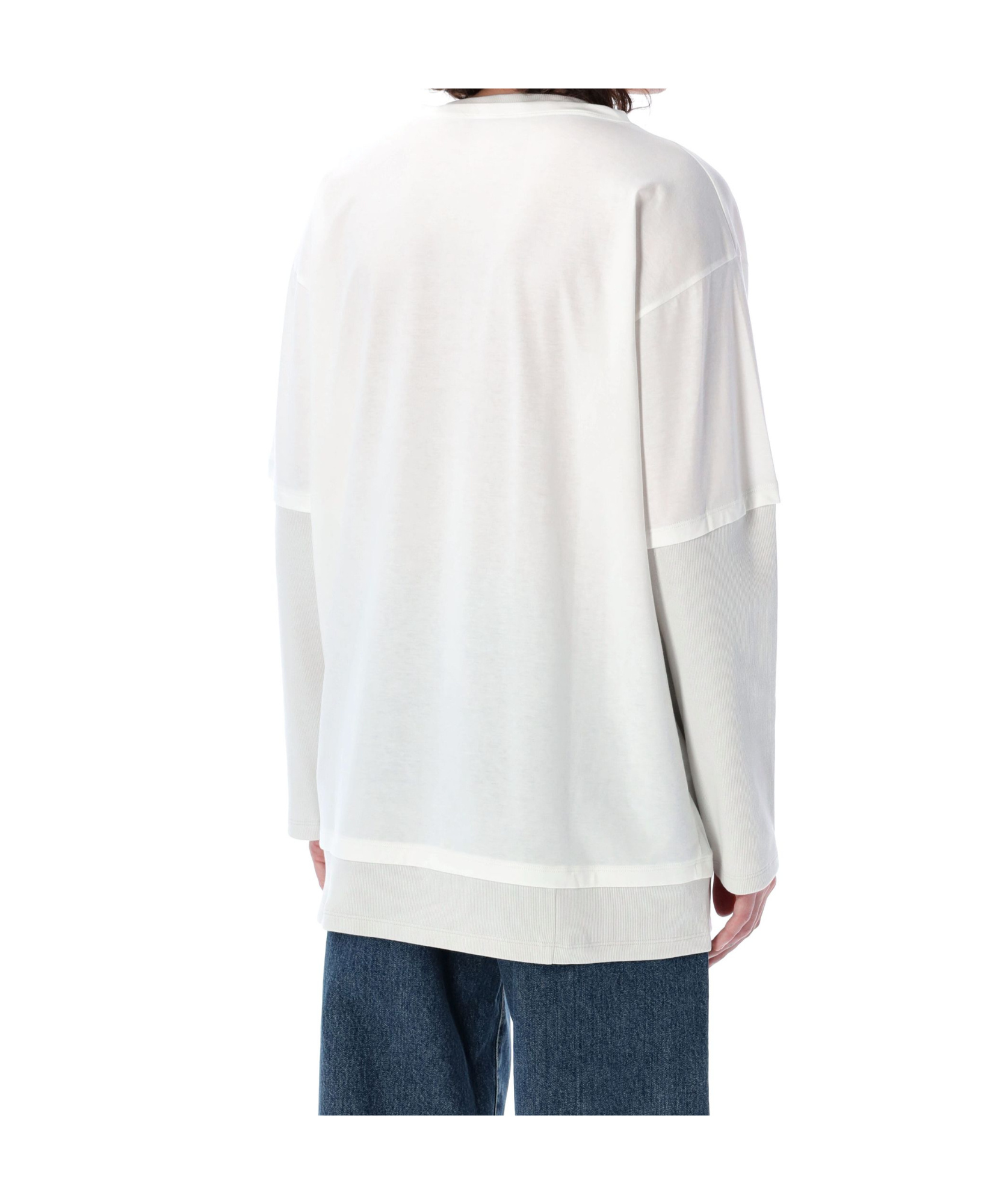 Magliano Double-layer Long-sleeved T-shirt In White