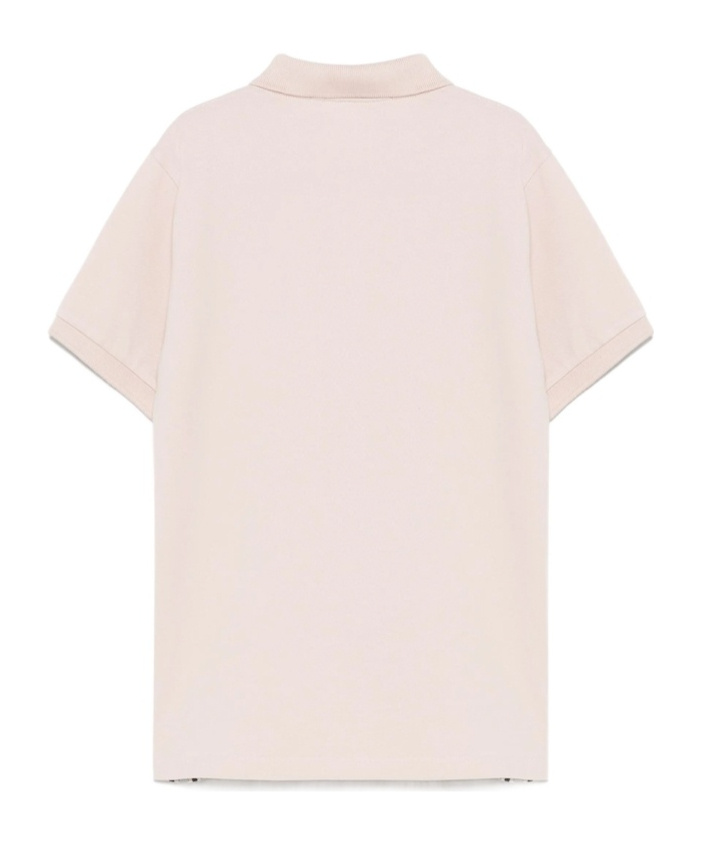 Stone Island Compass-motif Polo Shirt In Pink
