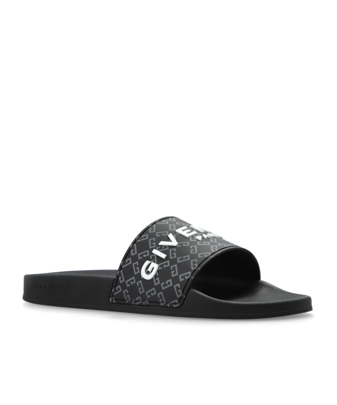 Givenchy Sandalo Slide Con Logo In Black