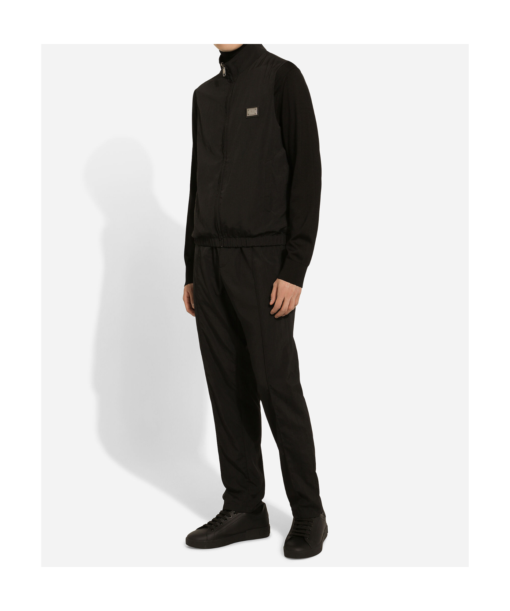 Dolce & Gabbana Logo-plaque Reversible Gilet In Black