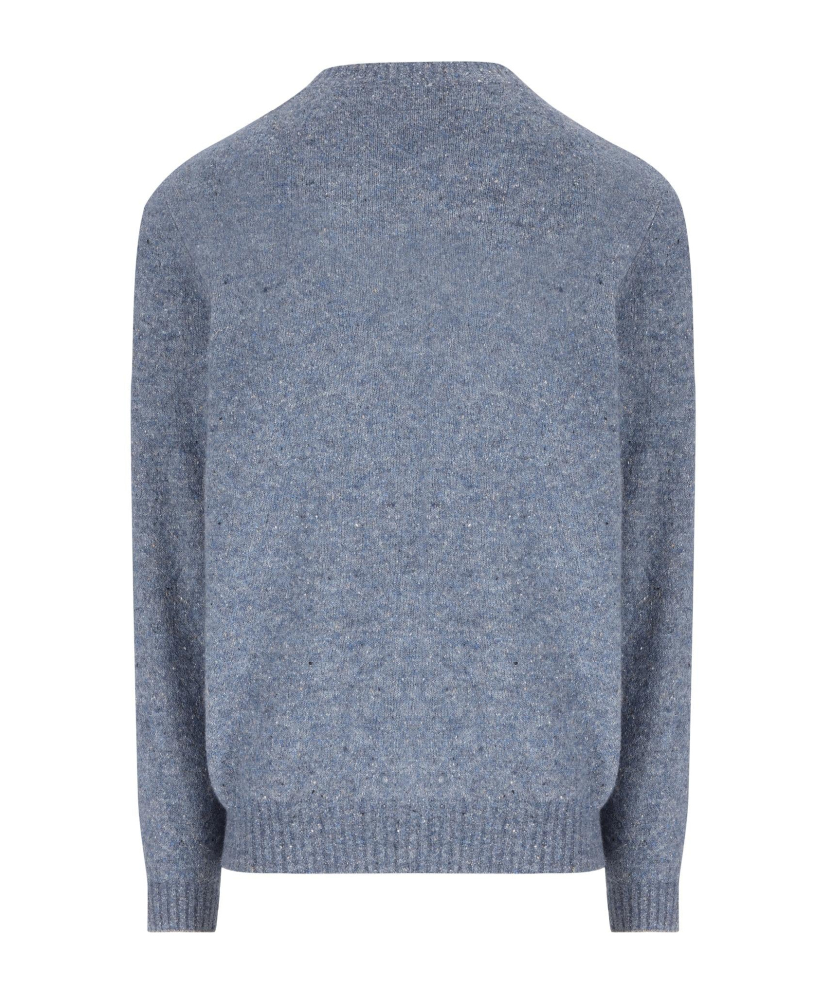 Brunello Cucinelli Mottled-effect Ribbed-knit Sweater In Blue