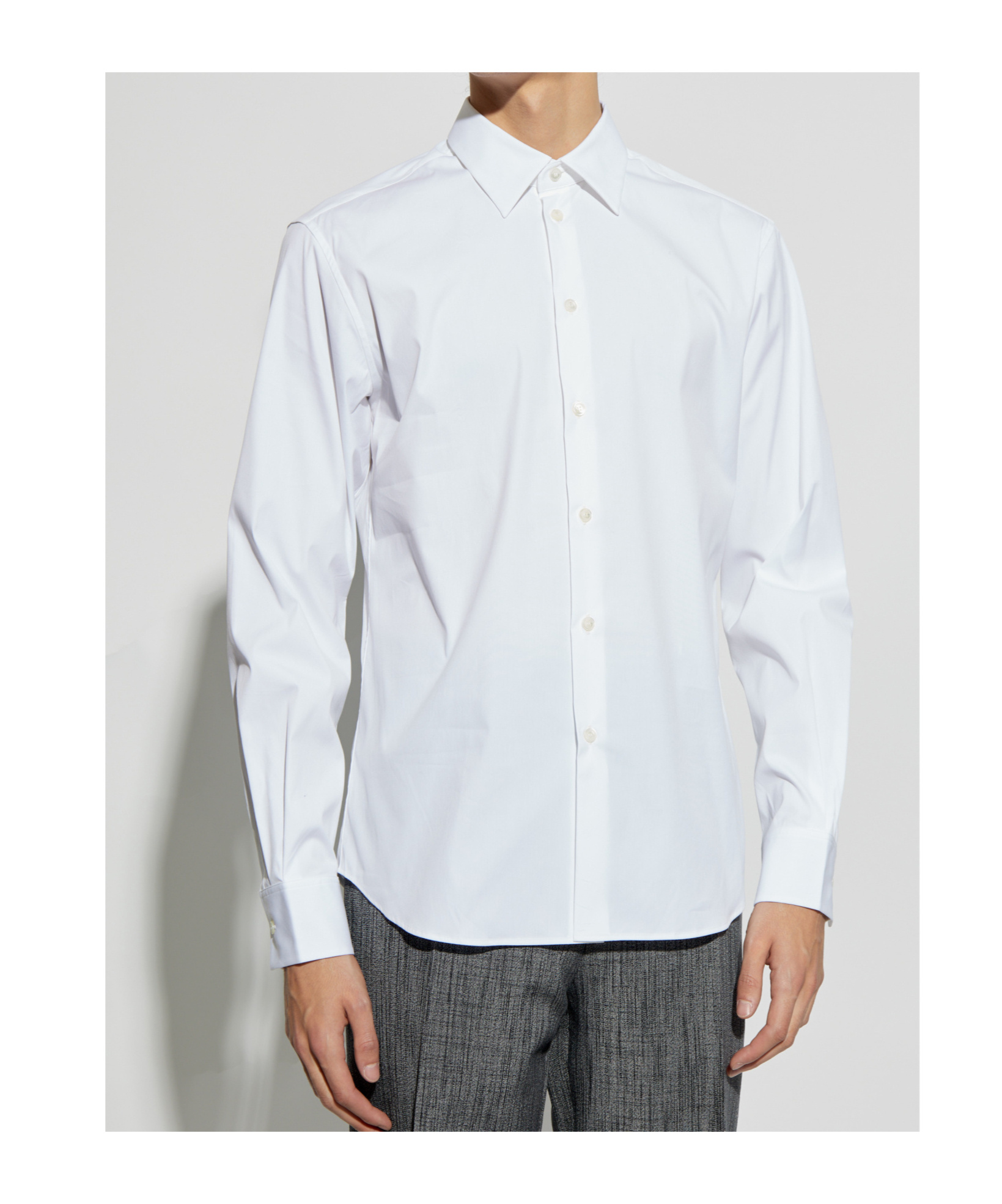 Ferragamo Long-sleeved Shirt In White