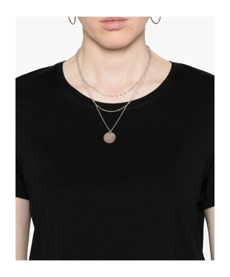 Shop Majestic Round-neck T-shirt In Black