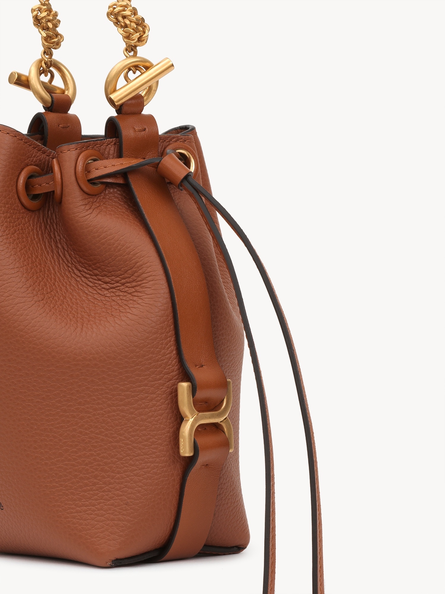 Chloé Marcie Micro Bucket Bag In Brown