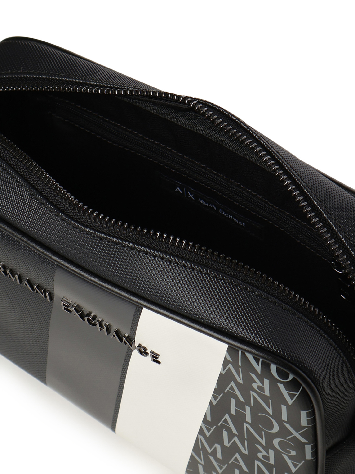 Armani Exchange Patterned Clutch In Black