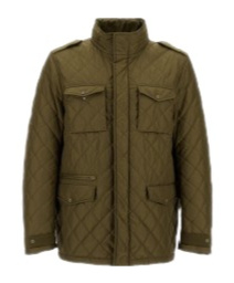 Herno Field Jacket In Nylon Chamonix And Waxed Tech Cotton In Green