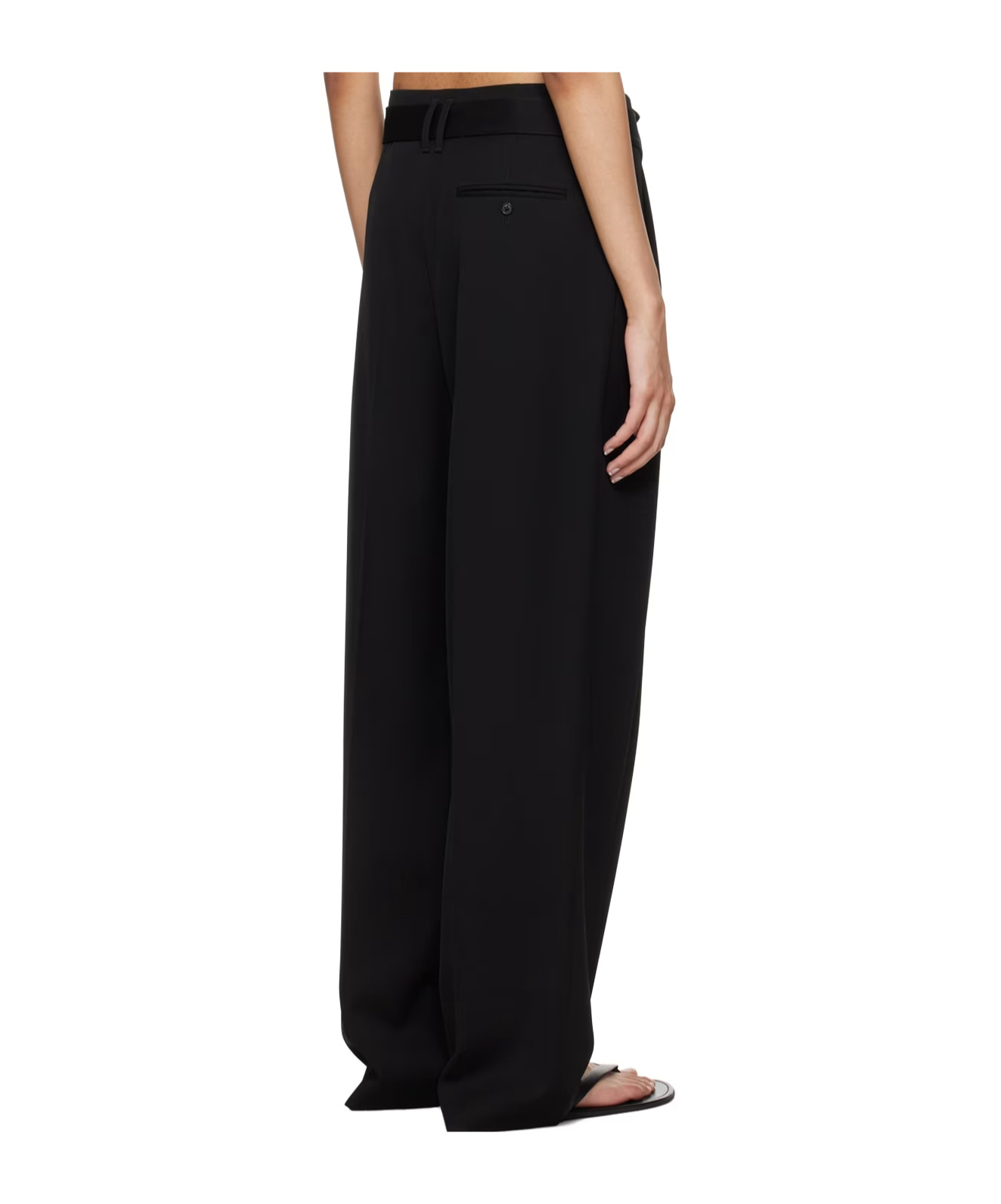 The Row Lonan Ironing Casual Pants In Black