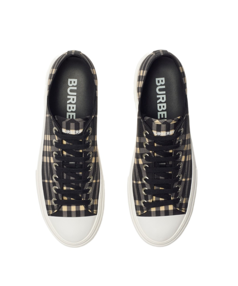 Burberry Check Low-top Sneakers In Black