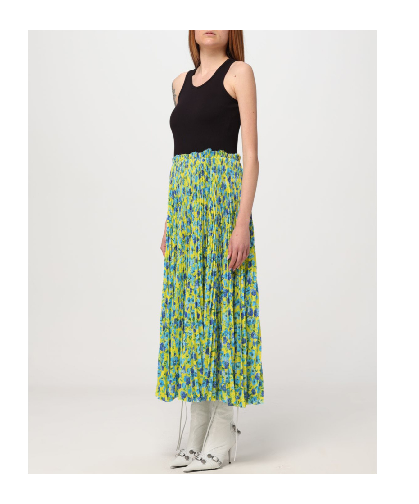 Balenciaga Matching Dress In Green