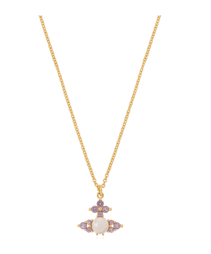 Vivienne Westwood Embellished Necklace In Yellow