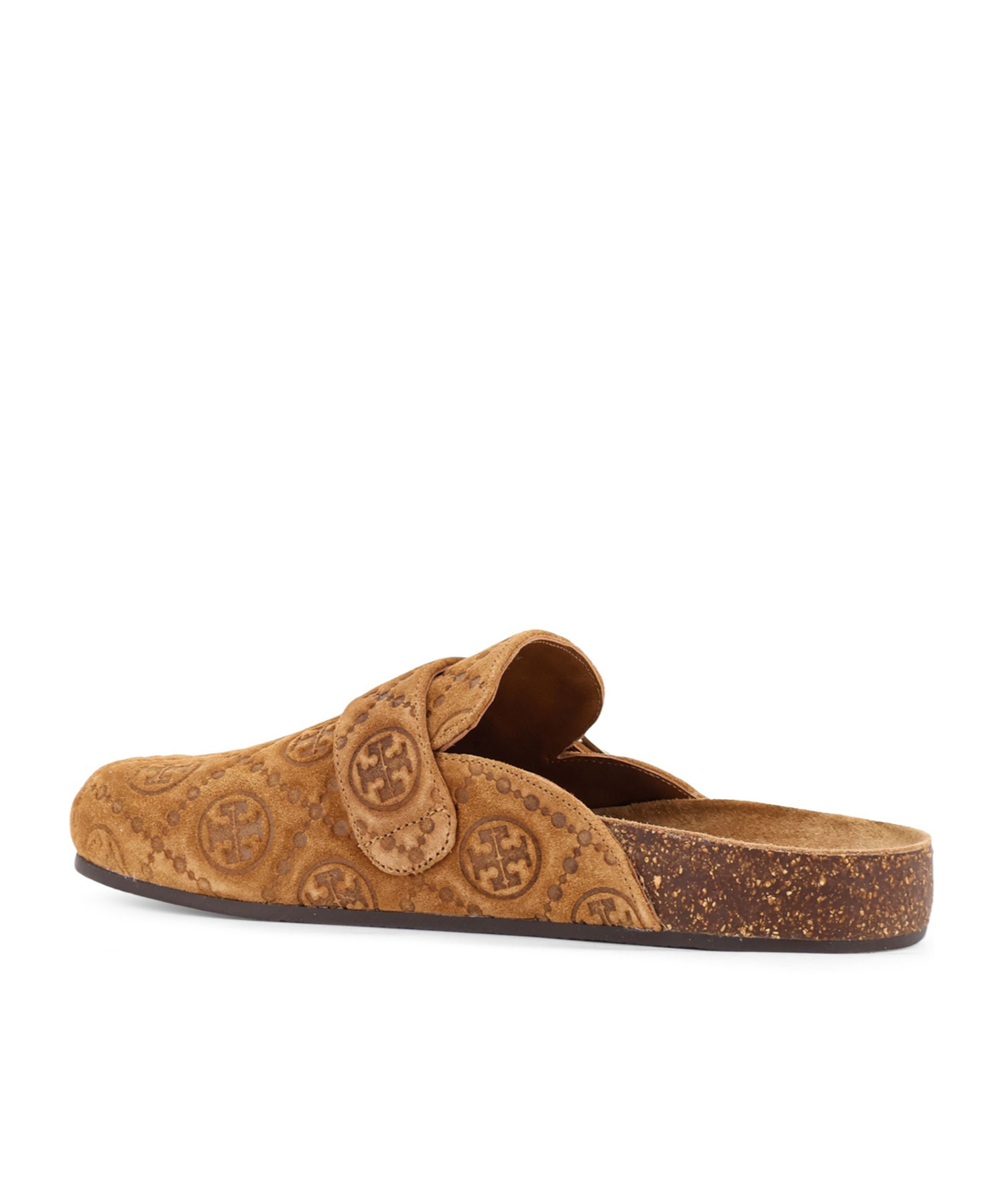 Tory Burch T Monogram Mellow Jacquard Suede Mule In Brown