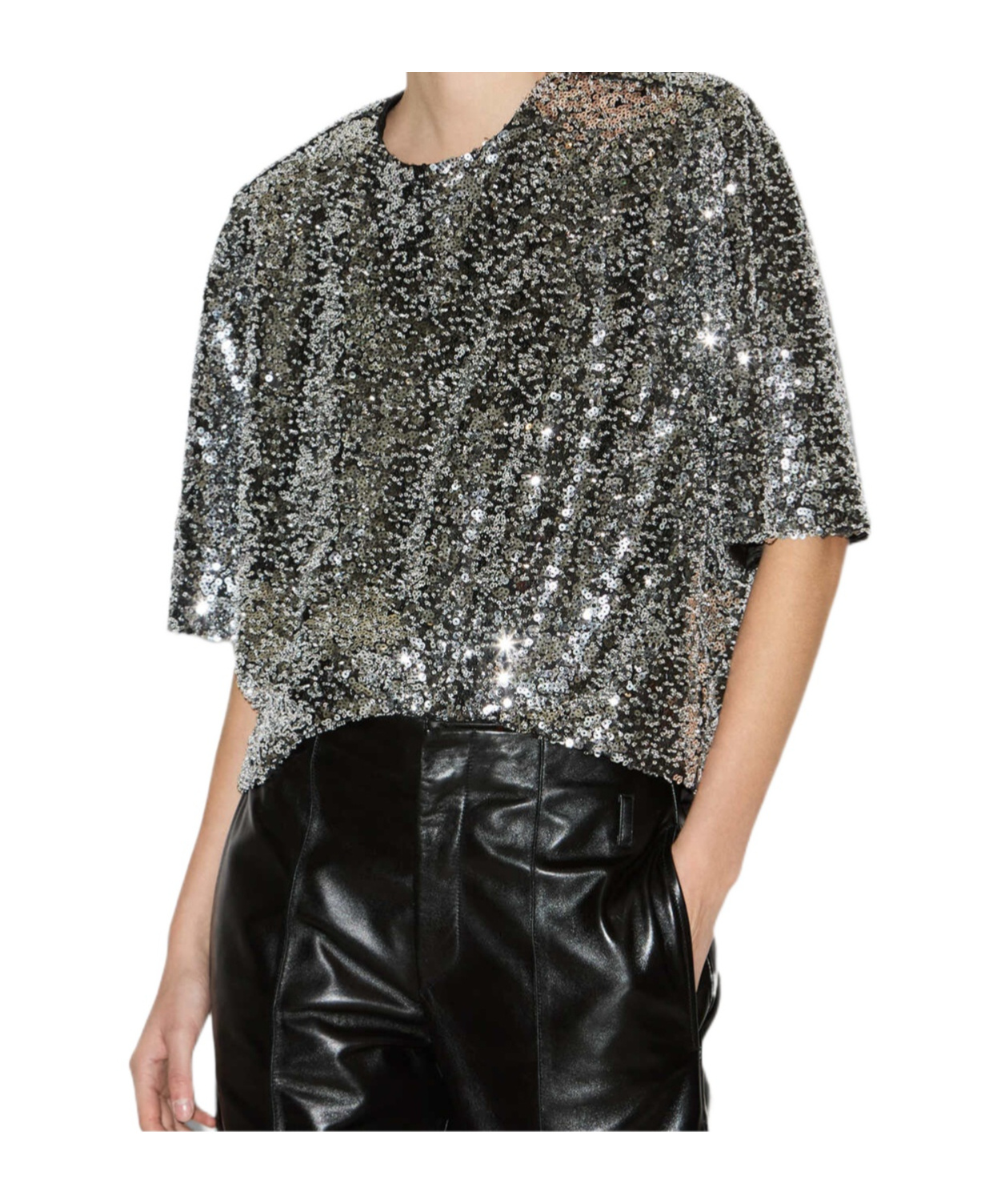 Isabel Marant Helga Sequin Embellished Sweater In Metallic